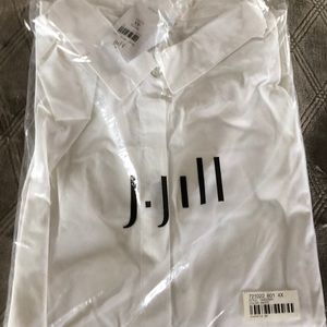 J.Jill White Shirt Collection Brand New!